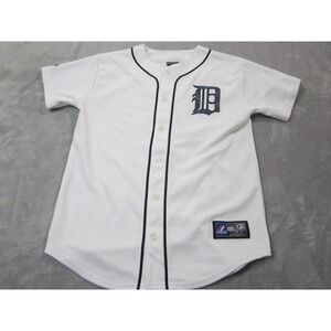 Detroit Tigers Jersey Boys Large Youth White MLB Baseball Cabrera 24 Majestic